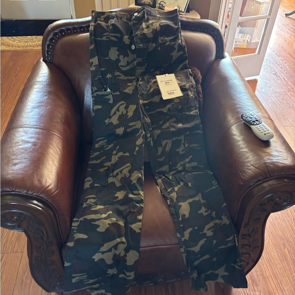 Camouflage Cargo Halter Jumpsuit